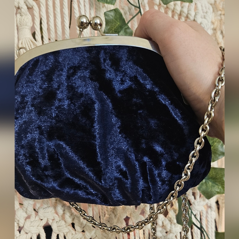 Vintage Royal Blue Clutch Purse by Old Navy